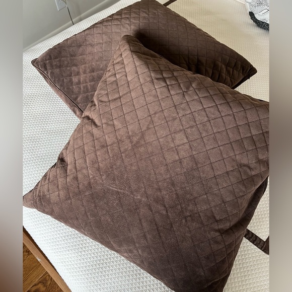 Williams Sonoma Other Set Of Suede Williams Sonoma Home Pillow